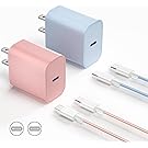 【36%OFF+45%OFF】【814円】 GEMSONG 20W USB-C PD3.0 QC4.0 急速充電器 + 1.8mケーブル 各2個セット