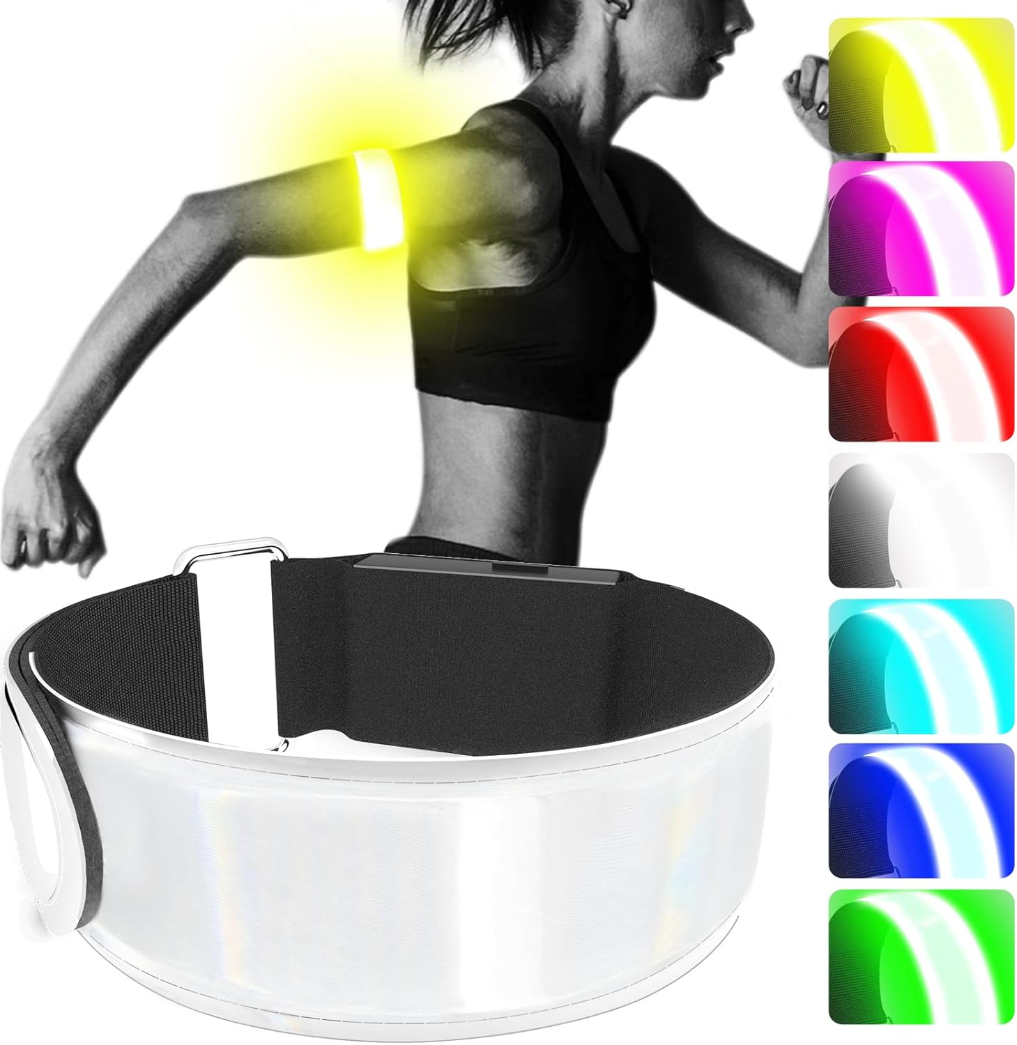 【23%OFF+40%OFF】【779円】 OnePro Type-C充電式 7カラーLED ランニングライト