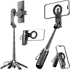 【40%OFF】【1,788円】 MITOUER マグネット式 360度回転 5段階伸縮 スマホ三脚 自撮り棒 リモコン付属