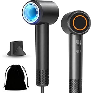 【29%OFF+30%OFF】【2,999円】 NUTROMO 大風量 5億高濃度マイナスイオン 温冷風ワンタッチ切替 マグネット式ノズル付き 高速ヘアドライヤー 【送料無料】