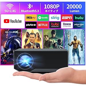 【50%OFF】【2,499円】 ZDK Bluetooth5.0 5GWIFI 20000LM 1080P 4K対応 プロジェクター