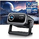 【50%OFF】【3,999円】 PUTRIMS 小型 145°回転可能 天井投影 1080P 22000LM 電動フォーカス＆自動台形補正 ホームプロジェクター 【送料無料】