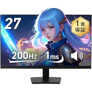 【48%OFF】【8,363円】 Smart Basic 27インチ 200Hz スピーカー内蔵 ゲーミングモニター 【送料無料】