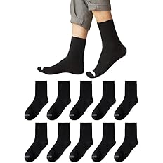 【40%OFF】【950円】 Yoozuu メンズ 高級綿 抗菌防臭加工 靴下 10足組