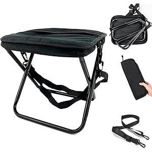 【27%OFF+42%OFF】【549円】 Hero Wer 超軽量コンパクト 耐荷重140kg ショルダー付き 折りたたみ椅子