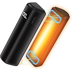 【タイムセール】【809円】 YUKISEN 分離式 大容量10000mAh モバイルバッテリー機能付き 360°全面発熱 充電式カイロ