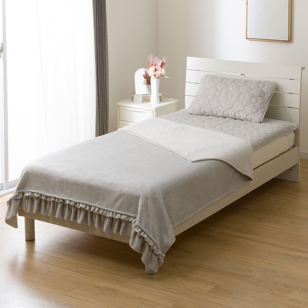 【40%OFF】【1,197円】 ニトリ デコホーム商品 ナメラカタッチフリル 毛布 シングル