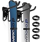 【18%OFF+50%OFF】【1,649円】 Odoland 耐荷重300kg ダブルフック スキー板ラック