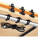 【65%OFF】【524円】 Viaky 粘着テープ・ネジ・結束バンド対応 3way 2段階調節 シリコンバンド付き ケーブルクリップ 10個セット