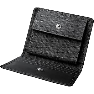 【80%OFF】【999円】 Vulmoon 牛本革 コンパクト ボックス型 RFID防止 2つ折り財布 ギフトBOX入り