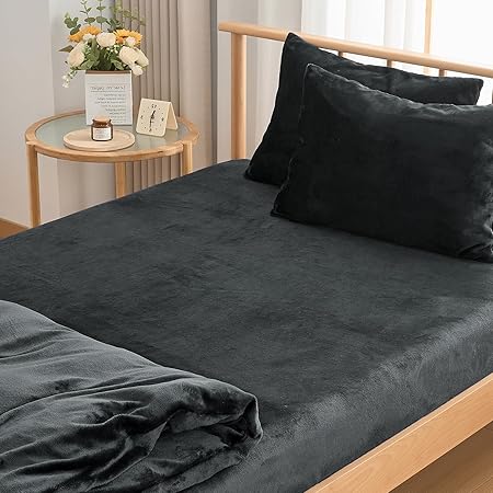 【タイムセール】【998円】fuwawa 厚手 フランネル プラス5℃ 蓄熱保温 抗菌防臭加工 全周ゴム付き ボックスシーツ シングル