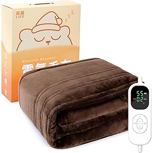 【44%OFF+50%OFF】【2,499円】 森羅LIFE 掛け敷き兼用 フランネル厚手生地 電気毛布 【送料無料】