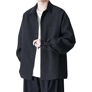 【66%OFF】【999円】 FUZHIHUA メンズ 厚手 裏起毛 2スタイル 形態安定 長袖シャツ