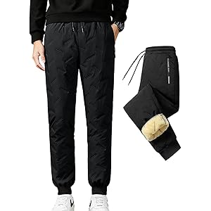 【71%OFF】【980円】 BVOME メンズ 裏起毛 ダウンパンツ